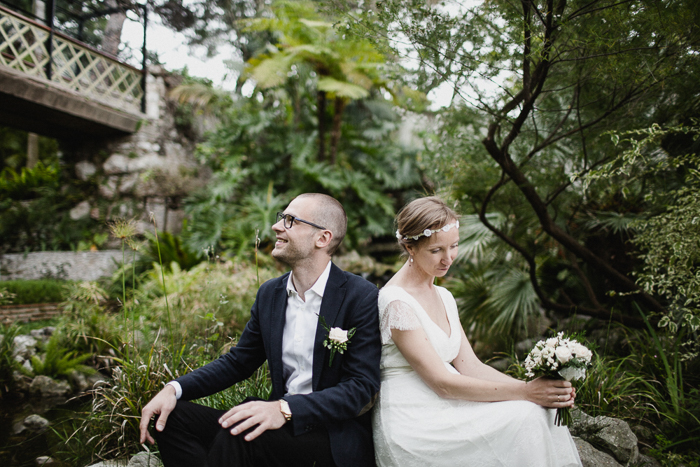intimate wedding in botanical garden of gibraltar