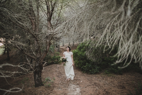 intimate wedding in the wood