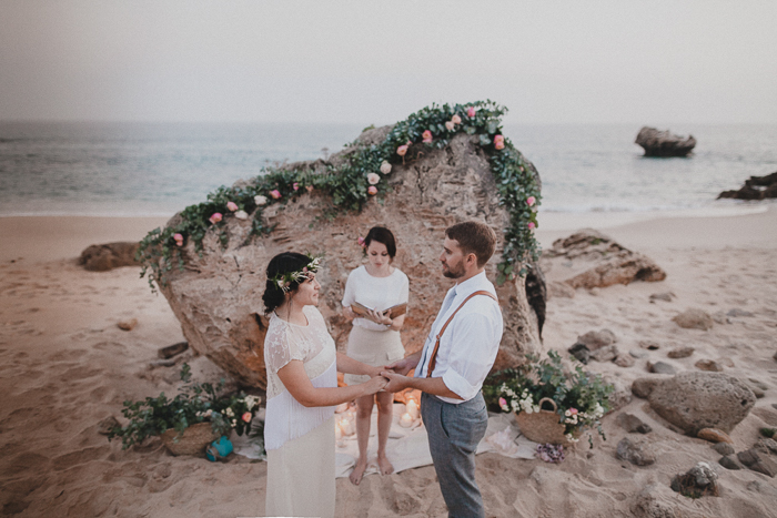 intimate wedding in the beach