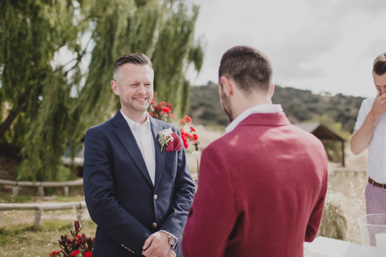 wedding ceremony at ronda mountain resort