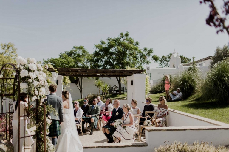 wedding ceremony at cortijo el guarda