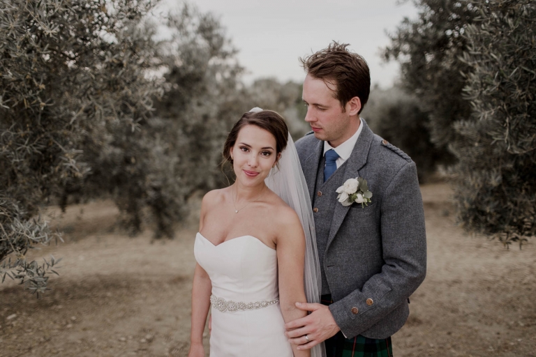 Bride and groom portrait 