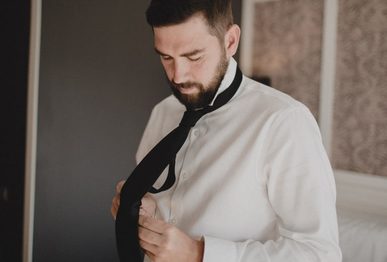 groom getting ready
