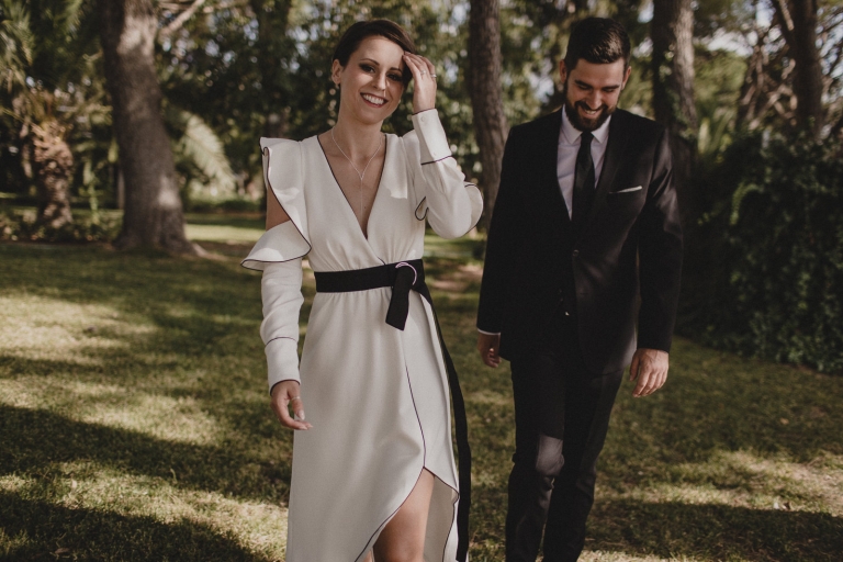 couple walking to the ceremony