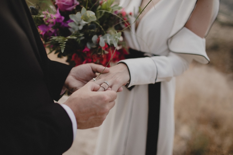 puttting on the rings
