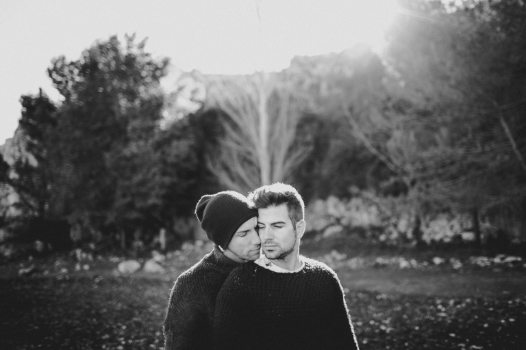 gay couple during the photoshoot