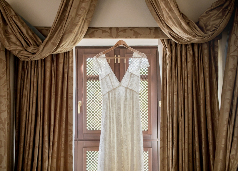 photo of the bride dress