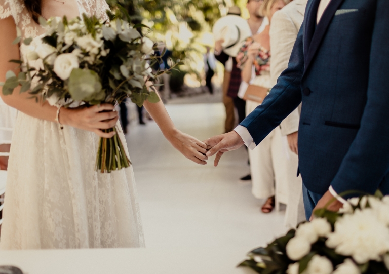 moment of love during the ceremony