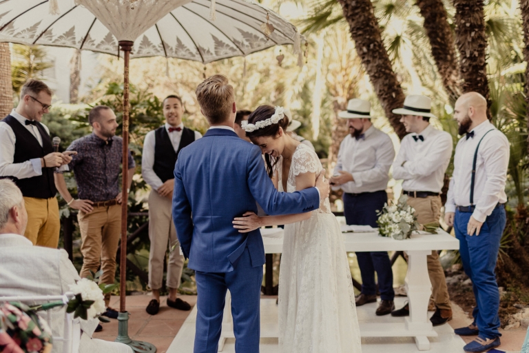 Wedding ceremony picture at puente romano