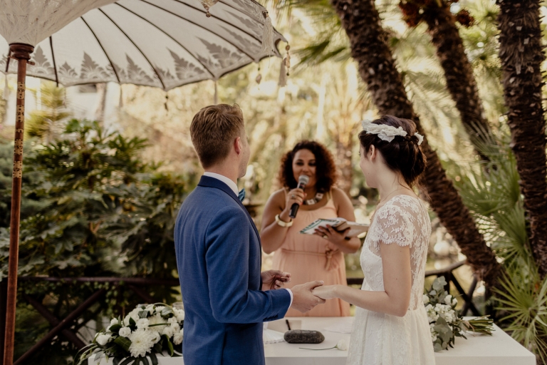 Wedding ceremony picture at puente romano