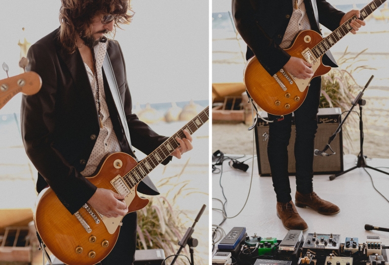 the guests dancing in the beach club