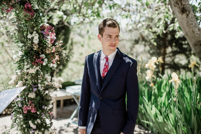 groom waiting for bride during ceremony 