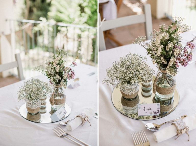 wedding reception table datail